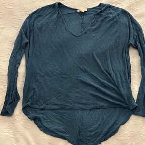 Bordeaux Deep Teal Long Sleeve Top